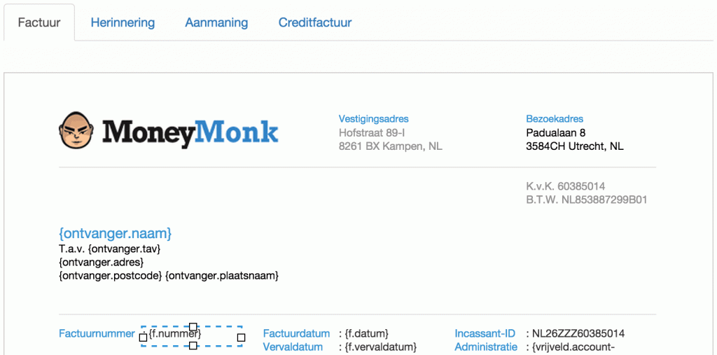 factuur maken moneymonk