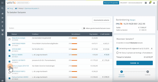 factureren met unit4